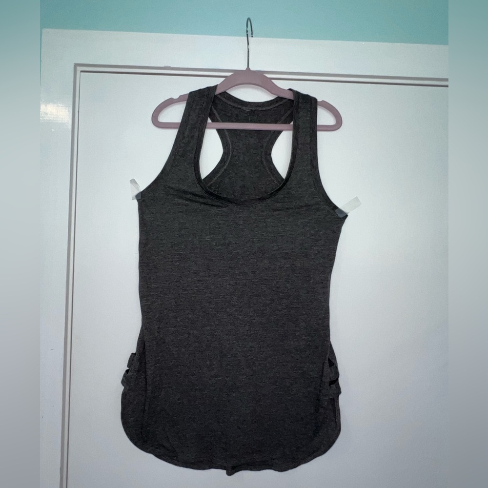 Fabletics yoga side ladder slit tank grey gray XS